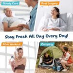 Body Wipes for Adults Bathing No Rinse 100pc XL - Ultra Thick Shower Travel Wipes for Personal Cleansing & Hygiene Essentials, Elderly Care, Incontinence Disposable Washcloths for Women Men - Image 8