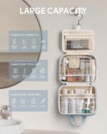 Lotour Travel Toiletry Bag for Women with Travel Size Silicone Containers Set, Hanging Toiletry Bag for toiletries, Cosmetic Bag Travel Organizer (Blue) - Image 8