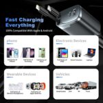 Retractable Car Charger, 84W Car Charger USB C 4 in 1, Car Accessories Fast Charging Car Charger Adapter for iPhone 17 16 15 14 13 12 Pro Max, Samsung, Pixel | Travel Essentials Gifts for Men Women - Image 8
