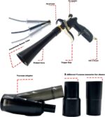 Air Blow Gun &vacunm Gun with Brass Adjustable Air Flow Nozzle,Cleaning Gun Quickly Blasts Dirt and Dust from Surface Works with Air Compressor(Upgrade Aluminium Rotate Tube) 2IN1 - Image 7