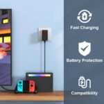 Charger for Nintendo Switch, 39W Power Supply Switch AC Adapter with 5FT USB C Cord Compatible with Lite/OLED/Pro Controller and Dock Supports TV Mode - Image 4