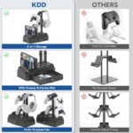 KDD Headphone Stand with Drawer - Rotatable Headset & Detachable Controller Holder for Desk - Multifunctional Organizer with Device Slot for Phones, Tablets - Universal for Gaming Accessories - Image 7
