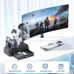 KDD Headphone Stand with Drawer - Rotatable Headset & Detachable Controller Holder for Desk - Multifunctional Organizer with Device Slot for Phones, Tablets - Universal for Gaming Accessories - Image 9