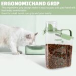 Dog Food Storage Container, Pet Food Storage Containers with Airtight Pour Spout, Cat Food Container with Measuring Cups, Portable Travel Pet Food Container for Dogs, Cats, Birds（Green） - Image 7