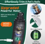 2-in-1 Cat Nail Clippers & Dog Nail Clippers Trimmers for Large Medium Small Dogs Cats Claw Trimmer Quick Sensor and Safety Guard USB Rechargeable with 2 LED Lights Dogs Nail Trimmer - Image 8