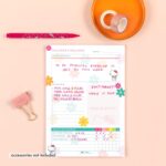 Erin Condren Hello Kitty Wellness Notepad. Notepad for Tracking Sleep, Nutrition, Activities, and General Health Tracking. 6" x 8.5". 25 Wellness Track/Record Sheets - Image 4