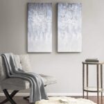 Madison Park Wall Art Living Room Décor - Abstract Glitter Embelished Canvas Home Accent Modern Dining Bathroom Decoration, Ready to Hang Painting for Bedroom, 15"x 30", Winter Glaze 2 Piece - Image 3