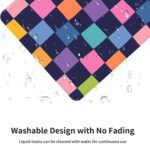 Seorsok Retro Checkerboard Mouse Mat,Premium Textured Mouse Pads for Office Laptop,Washable Square Aesthetic Mousepads Extended Stitched Edges Non Slip Rubber Base 9.5"x7.8"x0.12",Colour Checkered - Image 5