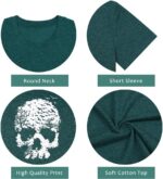 Skull Shirts for Women Funny Gothic Graphic T-Shirts Novelty Horror Tee Casual Athletic Tops - Image 5