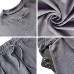 FZNHQL Fashion Men's Tracksuits 2 Piece Casual Athletic Jogging Outfits Short/Long Sleeve Track Suits for Men Set - Image 6