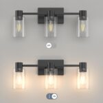 3-Light Matte Black Wall Sconces for Bathroom, Modern Vanity Light Fixtures Over Mirror, Bathroom Light Fixtures with Clear Glass Shade, E26 Wall Sconces for Living Room, Hallway - Image 8
