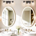 3-Light Matte Black Wall Sconces for Bathroom, Modern Vanity Light Fixtures Over Mirror, Bathroom Light Fixtures with Clear Glass Shade, E26 Wall Sconces for Living Room, Hallway - Image 10