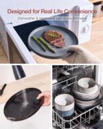Famiware Nebula Ridge Stoneware Dinnerware Sets for 8, 24 Pieces Plates and Bowls Sets, Dishes Set, Microwave and Dishwasher Safe Kitchen Plates, Multi-color - Image 8