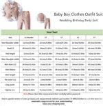Kimocat Baby Boys Gentleman Bowtie Formal Outfit Suits Tuxedo Vest Wedding Party Suit - Image 6