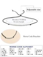 Inspirational Gifts for Women, Morse Code Funny Gifts Bracelets for Women, Sterling Silver Morse Code Bracelets Friend Gifts - Image 4