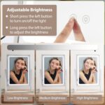 Vanity Mirror with Lights, Hollywood Makeup Mirror, Touch Control, 3 Color Lighting Modes, Dimmable, Detachable 10X Magnification Mirror, 360 Rotation (16in, White) - Image 3