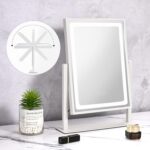 Vanity Mirror with Lights, Hollywood Makeup Mirror, Touch Control, 3 Color Lighting Modes, Dimmable, Detachable 10X Magnification Mirror, 360 Rotation (16in, White) - Image 8