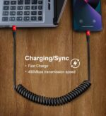 USB C Cable 3ft 2Pack USB C to USB C Charger Cable for Car, Coiled Type C Fast Charging Cable for iPhone 17/16/15/Plus/Pro/Pro Max/MacBook Pro 2020/iPad Pro 2020/iPad Air 4/Samsung Galaxy S23-Red - Image 6