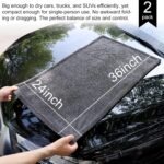 2 Pack XL Car Drying Towel – 1300GSM Ultra Absorbent Microfiber, 24"x36" Large Size, Twisted Loop, Lint-Free & Streak-Free for Auto Detailing, Car, SUV, Truck (Gray-Gray) - Image 3