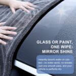 2 Pack XL Car Drying Towel – 1300GSM Ultra Absorbent Microfiber, 24"x36" Large Size, Twisted Loop, Lint-Free & Streak-Free for Auto Detailing, Car, SUV, Truck (Gray-Gray) - Image 4