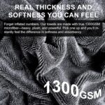 2 Pack XL Car Drying Towel – 1300GSM Ultra Absorbent Microfiber, 24"x36" Large Size, Twisted Loop, Lint-Free & Streak-Free for Auto Detailing, Car, SUV, Truck (Gray-Gray) - Image 5