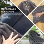 2 Pack XL Car Drying Towel – 1300GSM Ultra Absorbent Microfiber, 24"x36" Large Size, Twisted Loop, Lint-Free & Streak-Free for Auto Detailing, Car, SUV, Truck (Gray-Gray) - Image 8