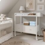 BOLUO Baby Changing Table with Storage, White Baby Dresser with Changing Table Top, Diaper Changing Station with 2 Fabric Drawers for Nursery Modern - Image 8