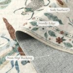 Lahome Insect Print 8x10 Area Rugs, Soft Washable Rugs 8x10 Living Room Rugs for Bedroom Dining Room, Ultra-Thin Modern Rug Stain Resistant Large Accent Carpet for Office Kids Nursery (8'x10',Beige) - Image 8
