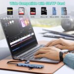 USB C Hub USB Hub 3.0, VIENON Aluminum 8 in 1 USB Extender with SD/TF Card Reader, 3.5mm Aux Headphone Jack for MacBook Pro Air and More PC/Laptop/Tablet Devices - Image 5