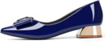 Women's Chunky Closed Toe Low Block Heels Work Pumps Comfortable Dress Wedding Shoes for Party Office - Image 5