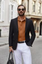 COOFANDY Mens Casual Button Down Shirt Long Sleeve Lightweight Jacket Fashion Textured Shirts - Image 5