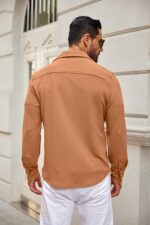 COOFANDY Mens Casual Button Down Shirt Long Sleeve Lightweight Jacket Fashion Textured Shirts - Image 8