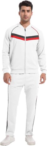 W JIANWANG Mens Tracksuit Sweatsuits 2 Piece Casual Jogging Warm Up Full Zip Athletic Long Sleeve Sets - Image 3
