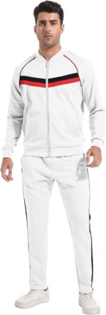 W JIANWANG Mens Tracksuit Sweatsuits 2 Piece Casual Jogging Warm Up Full Zip Athletic Long Sleeve Sets - Image 4