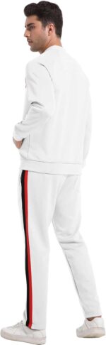 W JIANWANG Mens Tracksuit Sweatsuits 2 Piece Casual Jogging Warm Up Full Zip Athletic Long Sleeve Sets - Image 5