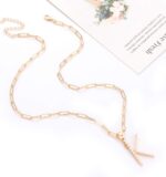 Pearl Initial Necklace Personalized 18K Gold Plated Paperclip Chain Letter Choker Necklaces for Women Alphabet Pendant Necklace Anniversary Birthday Gift for Women - Image 5