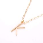 Pearl Initial Necklace Personalized 18K Gold Plated Paperclip Chain Letter Choker Necklaces for Women Alphabet Pendant Necklace Anniversary Birthday Gift for Women - Image 7