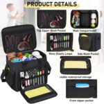 GMAK Large Pet Grooming Bag, Dog Grooming Tote Bags Supplies Organizer Case Pets Tools Organizer Tote for Dog Cat Grooming Tool Kit and Accessories, Black(Bag Only) - Image 3