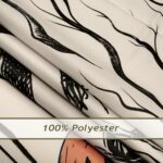 Vintage Halloween Shower Curtain, Gothic Spooky Castle Skull Ghost Pumpkin Shower Curtain Waterproof Polyester for Bathroom with 12 Hooks, 72 x 72 Inches - Image 4