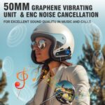 C9 Motorcycle Helmet Bluetooth Headset, V5.4 Helmet Speakers with 2 Type Mics, 2-Way Intercom/Music Sharing/IPX6 Waterproof/Intelligent Noise for Ski/Dirtbike/Snowmobile, Compatible with All Helmets - Image 8