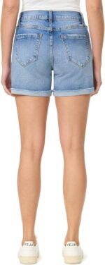 kensie Jeans Shorts for Women 5-Inch Mid Rise Shorts with Single Roll Cuff, Sizes 0-14 - Image 4