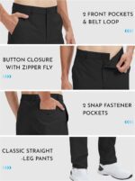 LETAOTAO 32"/34"/36"/38" Tall Mens Golf Pants Work Dress Pants Stretch Lightweight Classic Fit Casual Trousers with Pockets - Image 5