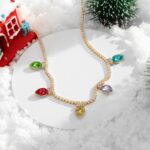 CLASSYZINT Christmas Necklaces For Women Long Christmas Tree And Lights Charm Strand Necklaces… - Image 5