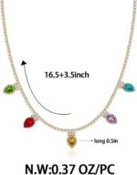 CLASSYZINT Christmas Necklaces For Women Long Christmas Tree And Lights Charm Strand Necklaces… - Image 6
