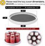 Set of 4, 10 Inch Non-Skid Lazy Susan Organizers - Turntable Rack for Cabinet, Pantry Organization and Storage, Kitchen, Fridge, Bathroom Makeup Vanity Countertop, Under Sink Organizing, Spice Rack - Image 3