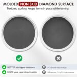 Set of 4, 10 Inch Non-Skid Lazy Susan Organizers - Turntable Rack for Cabinet, Pantry Organization and Storage, Kitchen, Fridge, Bathroom Makeup Vanity Countertop, Under Sink Organizing, Spice Rack - Image 4