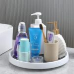 Set of 4, 10 Inch Non-Skid Lazy Susan Organizers - Turntable Rack for Cabinet, Pantry Organization and Storage, Kitchen, Fridge, Bathroom Makeup Vanity Countertop, Under Sink Organizing, Spice Rack - Image 8