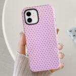 Polka Dot Case for iPhone 11,Cute Phone Case, Aesthetic Pattern Design, Hybrid 2-Layer Shockproof Protective Cover for Girls Women (Pink,11) - Image 3