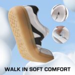 somiliss Sneakers for Women Genuine Leather Suede Upper Non-Slip TPR Outsole Tennis Walking Shoes for Women Fashion Sneakers - Image 4