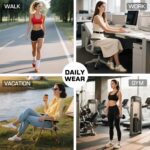 somiliss Sneakers for Women Genuine Leather Suede Upper Non-Slip TPR Outsole Tennis Walking Shoes for Women Fashion Sneakers - Image 7